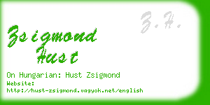 zsigmond hust business card